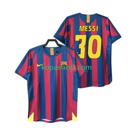 Billiga Fotbollströjor FC Barcelona Lionel Messi 30 2006 Retro Hemma tröja 2005 Kortärmad